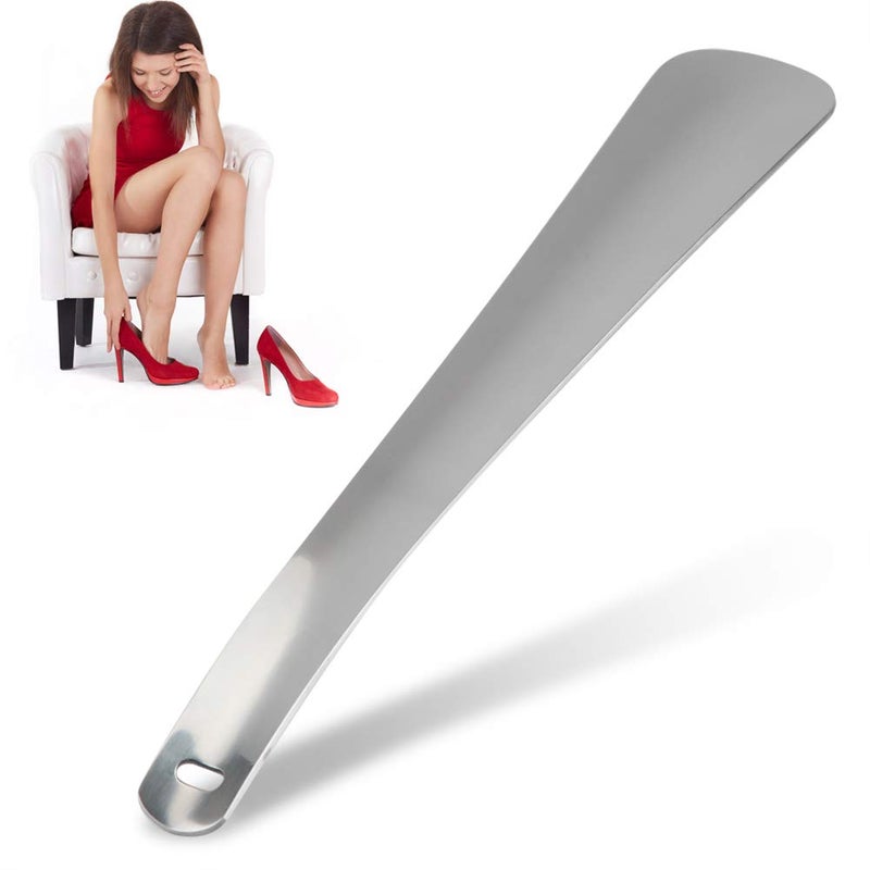 JADPES Long Shoe Horn, 11.8" Professional Stainless Steel Long Handled Shoe Horn Metal Shoe Horn Long Handle Shoe Horn for Men Women Seniors Elderly - Image 5